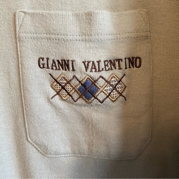 ⭐️LOWEST⭐️ Vintage Gianni Valentino Long Sleeve Pocked Crewneck Embroidered - Picture 4 of 6